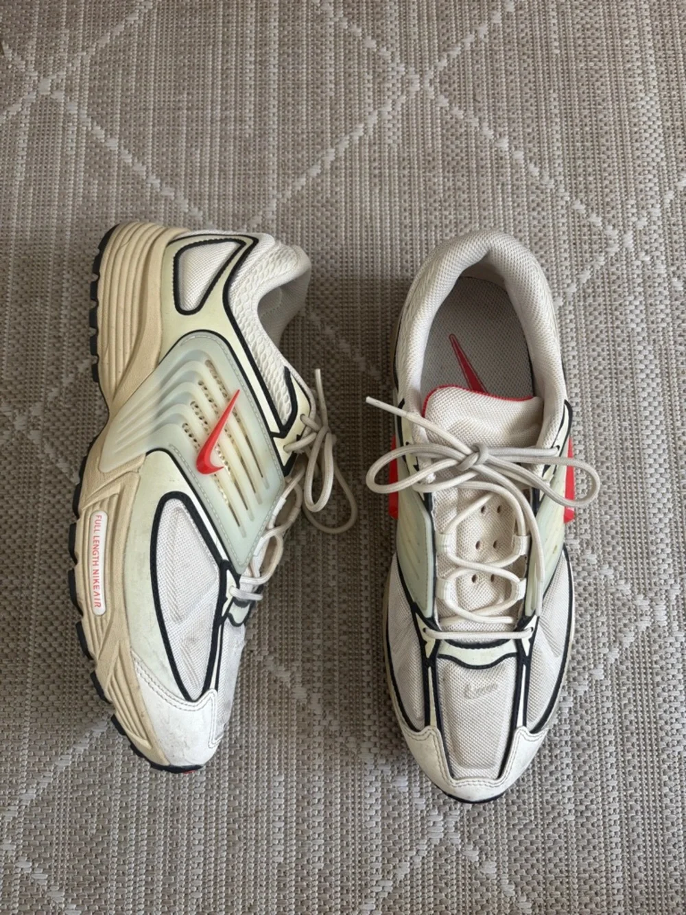 Nike Men’s Pegasus Wave Sneakers in Coconut Milk and Orange - Picture 2 of 8